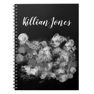 Black and White Alcohol Ink Retro  Notebook