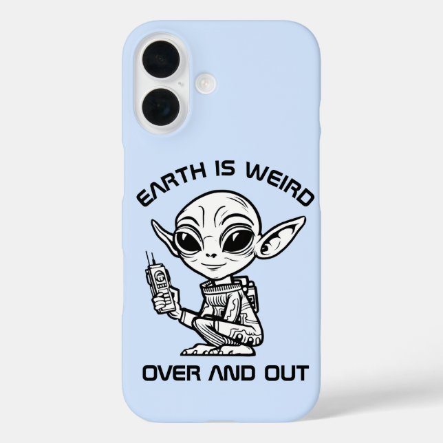 Black and White Alien Phone Case (Back)