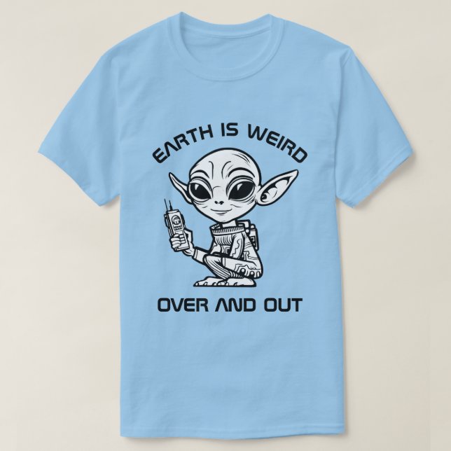 Black and White Alien T-Shirt (Design Front)