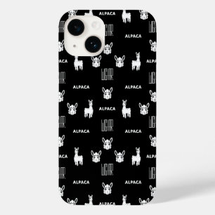Black and White Alpaca iPhone 14 Cases by Wighar