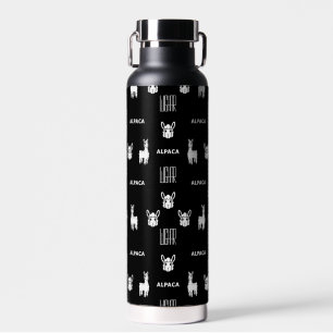 Black and White Alpaca Water Bottle by Wighar
