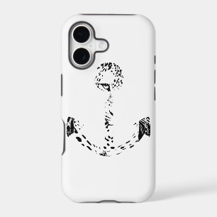 Black and White Anchor Leopard Eye Overlay