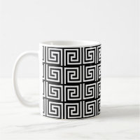 Black and White ancient Greek Key design