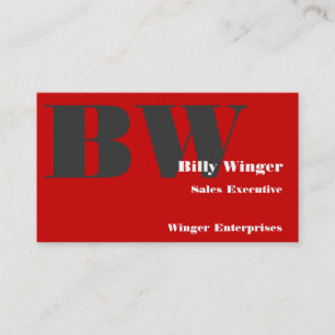 Black and White and red all over Normande Business Card