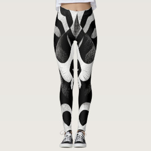 Black and White Animal Pattern Design Leggings