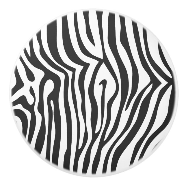 Black and White Animal Print Drawer Pulls (Front)