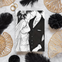 Black and White Anime Wedding 