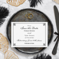 Black and White Anime Wedding Save the Date