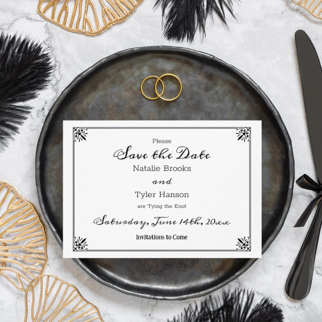 Black and White Anime Wedding Save the Date Invitation (Creator Uploaded)