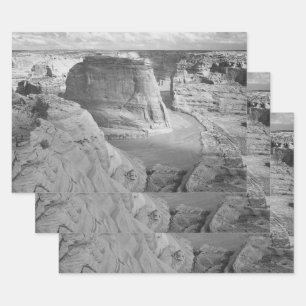 Black and White Ansel Adams Canyon Photograph Wrapping Paper Sheet