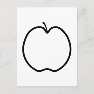 Black and White Apple. Postcard