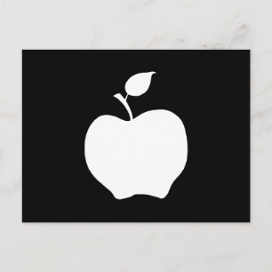 Black and White Apple Postcard