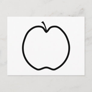 Black and White Apple. Postcard