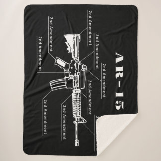 Black and White AR-15 Parts Identification  Sherpa Blanket