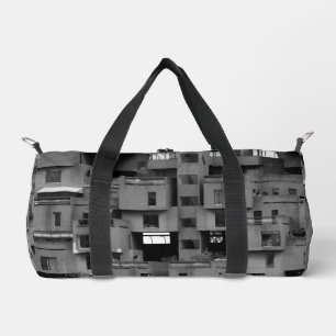 Black and White Architectural Duffle Bag