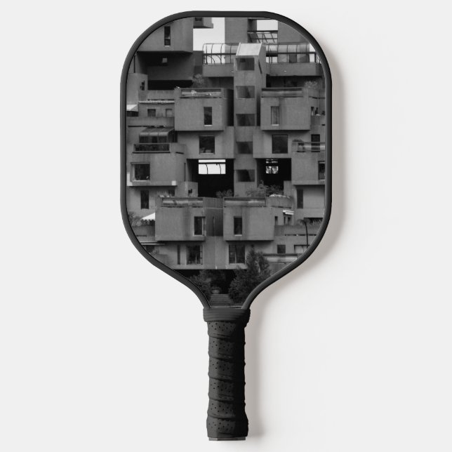 Black and White Architectural  Pickleball Paddle (Front)