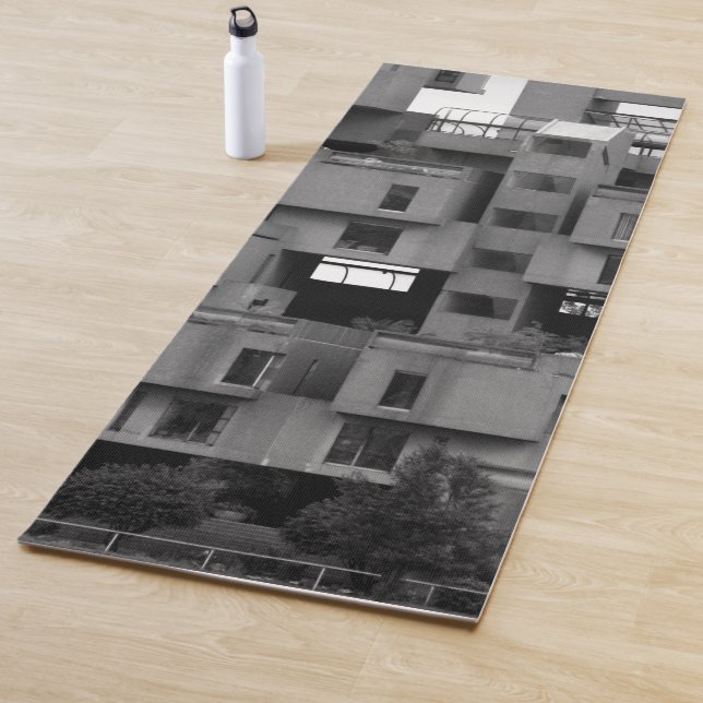 Black and White Architectural  Yoga Mat (In Situ)