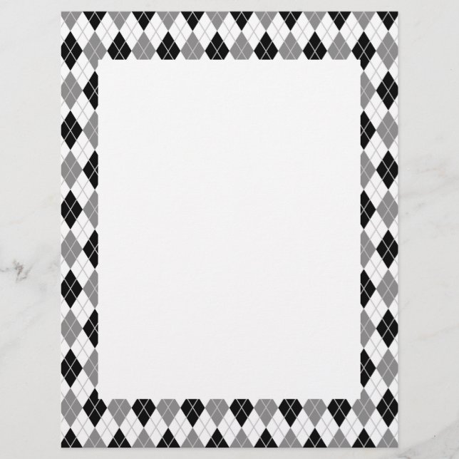 Black and White Argyle Pattern (Front)