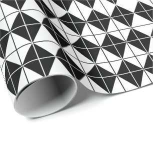 Black and White Argyle Pattern  Wrapping Paper