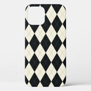 Black and White Argyle Universal iPhone 4 Case