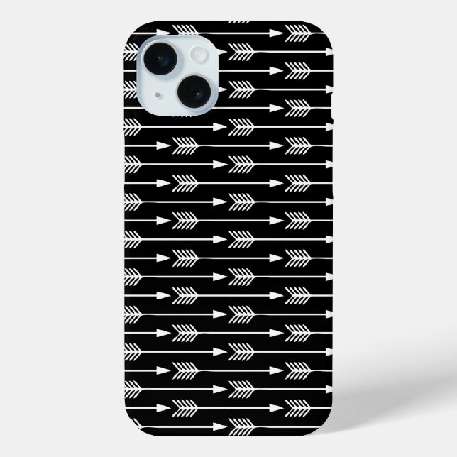 Black and White Arrows Pattern Case-Mate iPhone Case (Back)