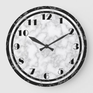 Black and White Art Deco Clock