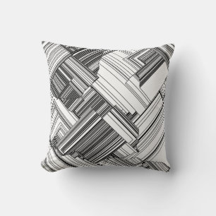 Black and White Art Deco Cushion