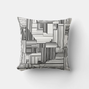 Black and White Art Deco Cushion