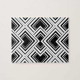 Black And White Art Deco Design Jigsaw Puzzle