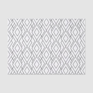 Black and White Art Deco Diamond Pattern Tissue Paper