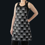 Black and white art-deco pattern apron<br><div class="desc">Black and white art-deco geometric retro pattern.</div>