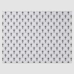 Black and white art-deco pattern tissue paper