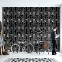 Black and white art deco pattern