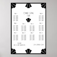 Black And White Art Deco Wedding Seating