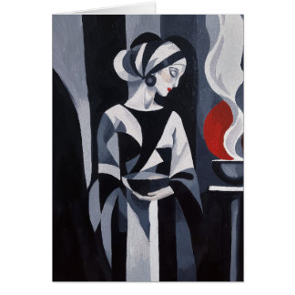 Black and White Art Deco Woman