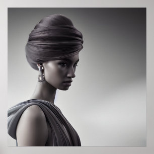 Black and white art poster