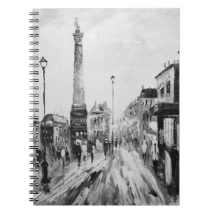Black and white artistic paintings. notebook