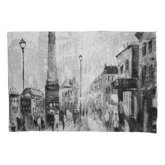 Black and white artistic paintings. pillowcase