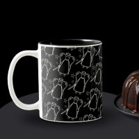 Black and White Avenging Angel Pattern Mug