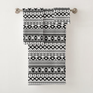 Black And White Aztec Bath Towels Zazzle AU