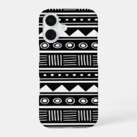 Black and White Aztec Tribal Pattern