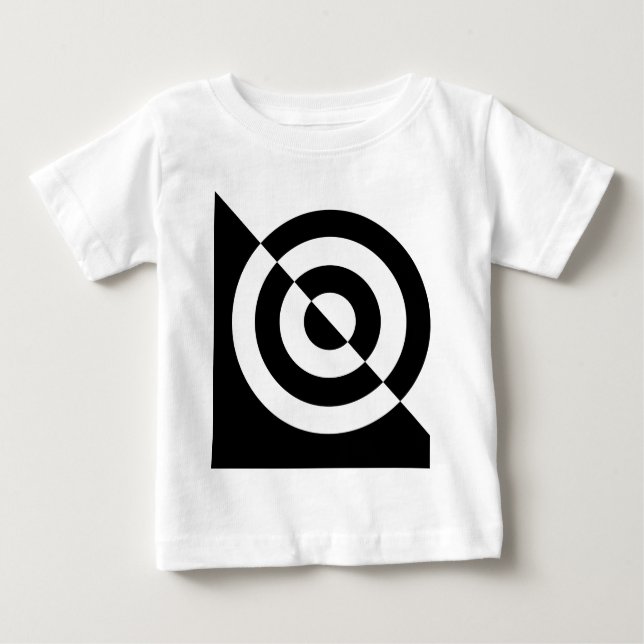 Black and white baby's visual stimulation tee (Front)