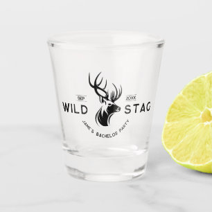 Black and White Bachelor Party Gift Shot Glass