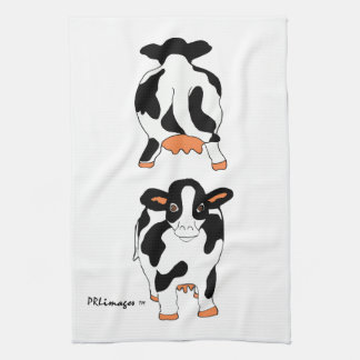 Black and White Back and Front Cows Kitchen Towel