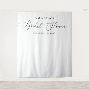 Black and white backdrop. Bridal shower background Tapestry