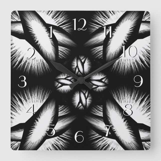 Black and White Backward Clock (Front)