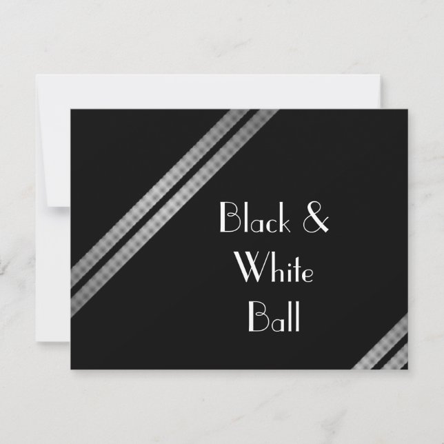 Black and White Ball Invitation (Front)