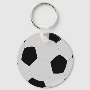 Black and white ball key ring