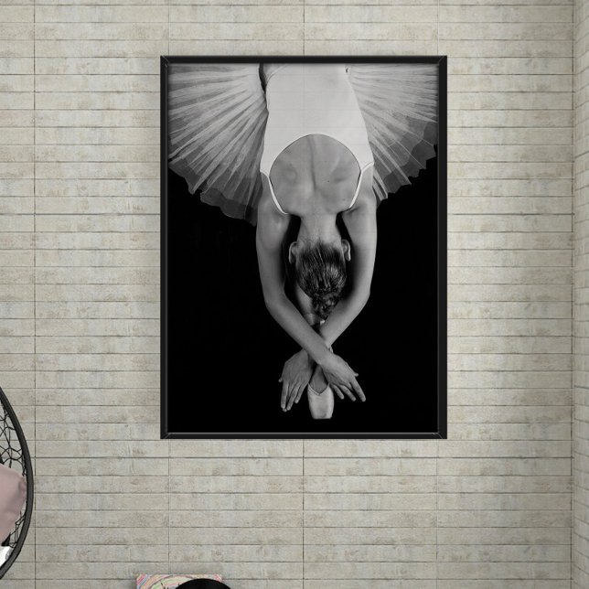 Black and White Ballerina Art Print (Creator Uploaded)