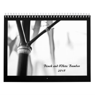 Black and White Bamboo Zen 2015 Calendar
